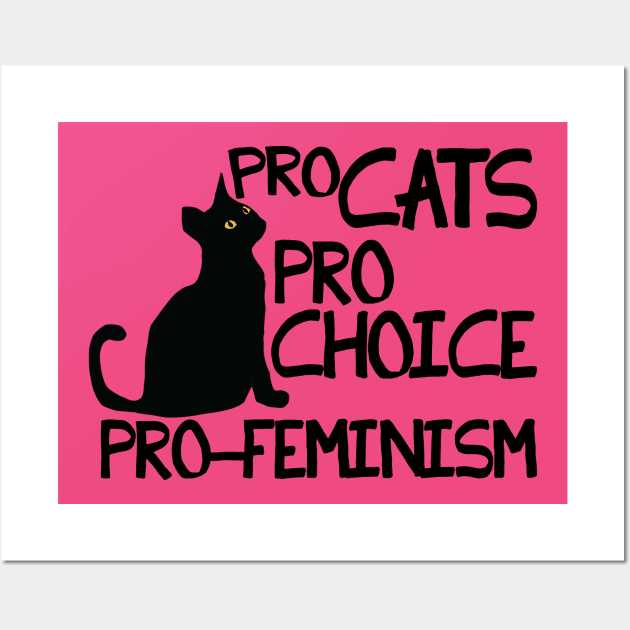 Pro Cats Pro Choice Pro Feminism Wall Art by bubbsnugg